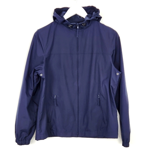 GAP Vintage Y2K Navy Zip-Up Lined Hooded Breathable Windbreaker Jacket Size S - Picture 1 of 10